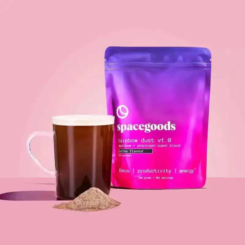 Spacegoods Rainbow Dust: britská houbová káva s nejvíce hodnoceními